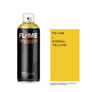 Spray Flame Orange 400ml, Signal Yellow